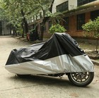 Black Silver Rain Waterproof Motorcycle Cover Small Scooter Cover Medium Size