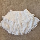 Women   s Ruffled Tiered Skort     White     Size Xs     Nwot