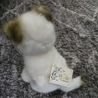 Vintage Russ Yomiko Collection Plush Sitting Cat Green Fur Blue grey Eyes