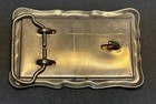 Vintage Western Style Silver Toned Geometrically Engraved Belt Buckle