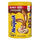 Nestle Nesquik Chocolate Flavor Powder Stir In Drink Mix Canister  38 Oz Caniste