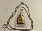 Colorful Thai Green Buddha Amulet And 24  Non-tarnish Necklace