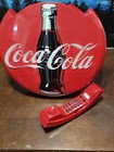 Vintage Coca-cola Wall Telephone Red Round Bottle Design 1996 