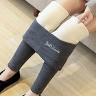 Casual Warm Winter Solid Pants  Soft Clouds Fleece Leggings For Women
