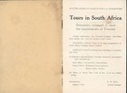 1926 South African Railways Travel Brochure Map Victoria Falls Cape Town Durban