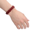 Genuine Leather Bracelet Braided Sporty Wide Wristband Punk Jewelry For Men - 06