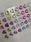 Craftbuddyus 60pcs X12mm  Mixed Heart Self Adh Rhinestone Gems Wedding Craft Diy