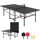     8 Ft Portable Foldable Indoor Outdoor Ping Pong Table Tennis Set W net paddles