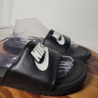 Nike Benassi Just Do It Jdi Mens Black White Slides Sandals 343880-090 Size 10 