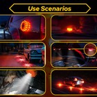 8 Led Road Flares Emergency Disc Safety Light Flashing Roadside Beacon Warning