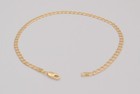 Anklet Bracelet 14k Gold Curb Link Yellow Gold 10 Inches B3