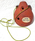 Asian Ocarina  Handmade Clay Pottery 8-hole Flute Instrument Necklace