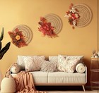 3 Pcs Wall Basket Decor Woven Wall Art Decor Farmhouse Rustic  New In Box