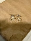 David Yurman 925 Sterling Silver 18k Gold Crossover Twisted  Cable Stud Earrings