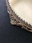 Vintage Plateau Beveled 11 1 2    Glass Mirrored Dresser vanity Tray Footed 14   
