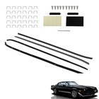 4pcs Window Weatherstrips Black Moldings Sweep Trim Seal Set Replacement For