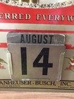 Rare Early Budweiser Beer Toc Calendar With All Months And Dates  Original Sign 