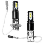 Pair H3 Cree Led Fog Light Bulb Kit 6000k White High Power 200w Headlight Drl