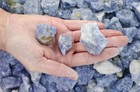 2 Lbs Blue Calcite Rough Stones - Natural Crystal Mineral Rock Tumbling  mada 