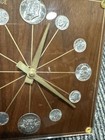 Numismatic Desk Clock 1964 Silver Coin M k  Summers 72 Walnut Executive Model
