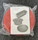 Tupperware Nip Round 10  Silicone Baking Form Large Magic Mold Cake Pan Red