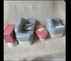 Little Tikes Vintage Dollhouse Living Room Furniture Set Sofa  Chair  Tv  Table 