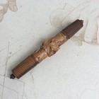 Carved Wood Needle Case - 19th Century Sewing Haberdashery