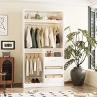 Multi-functional 36  Closet System W  3 Drawers   2 Hanging Rods shoes Storage