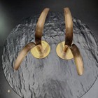 Mcm Brass Lily Candlestick Holders Pair Vintage Mid Century Sweden Decor    