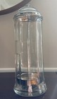 Vintage Tablecraft Drinking Straw Holder Dispenser Glass With Metal Lid  11   