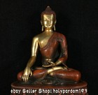 9 8  Ancient China Bronze Gilt Shakyamuni Amitabha Buddha Statue Sculpture
