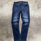 Bke Men s Dark Wash Skinny Fit Stretch Straight Denim Jeans Blue