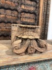 Antique Wooden Column Base Candle Holder   Hand-carved Architectural Salvage