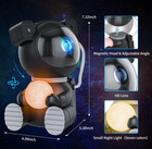 Cayclay Astronaut Galaxy Star Projector Led Night Light W  Remote   Timer