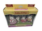 Calico Critters Chocolate Rabbit Family 4 Posable Figures Free Shipping