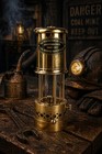 Vintage Brass Miners Safety Lamp Oil Lantern