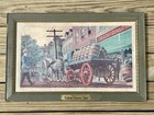 Vtg Pabst Blue Ribbon Horse Drawn Beer Wagon Aldridge Print Sign Valley Distrs