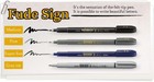 Zebra Fude Sign Brush Pen  Extra Fine  Fine  Medium  Gray Ink  4 Types Set