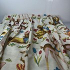 1950s Vintage Nursery Deer Bear Duck Dog Pleated Curtains Pair 40   w X 62    L Read