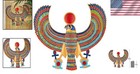 Exquisite 15 Inch Egyptian Falcon Wall Art - Horus Plaque In Full Color