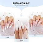 Acrylic Nail Kit  Clear Pink White Acrylic Powder And Professional Liquid Set Fo