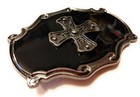 Pewter And Black Cross   Metal Belt Buckle   us Seller   Nice Buckle