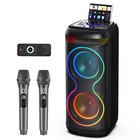 Party Wireless Speaker Karaoke Machine System Ultra Hd Sound With 2 Microphones