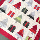 Handmade Christmas Tree Mystery Baby Quilt Top 47x47  Pieced baby bed wall Decor