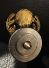 Vintage Bpoe Elks Lodge Elk Head Lapel Pin Blue Enamel Clock Screw Back