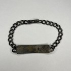 Wwii Era  925 Sterling Silver Sweetheart Id Bracelet Canada Ecco John G Garreau