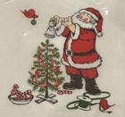 Vintage Hallmark Christmas Napkins Luncheon Santa Claus 15 Count Sealed New Usa