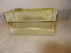 Vintage Regency Hollywood Waste Basket   Tissue Holder  Brass Filigree  In Box