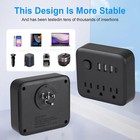 1-10 Pack 3 Outlets Extender Surge Protector Wall Plug With 3 Usb   1 Usb Type C