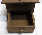 Antique Hand Coffee Grinder  Walnut      Iron W  Handle Dovetail Base